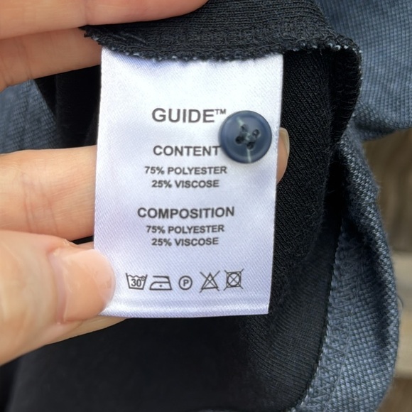 GUIDE LONDON NAVY HIDDEN SKULL PRINT INSIDE PLACKET SHORT SLEEVE POLO, size XL - Picture 9 of 10